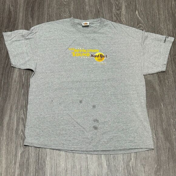 Vintage Hard Rock Revolution of Sound T-Shirt Adult Extra‎ Large Gray Limited Ed - Picture 1 of 10